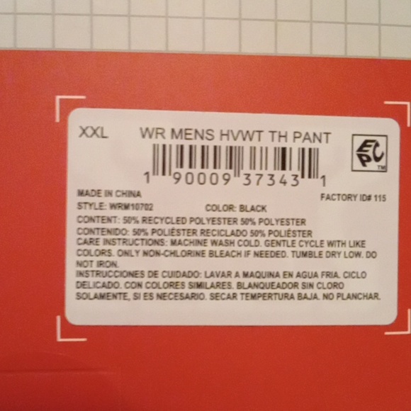 Wrangler Heavy Weight Thermal Pant Underwear Black 2XL - Picture 3 of 3